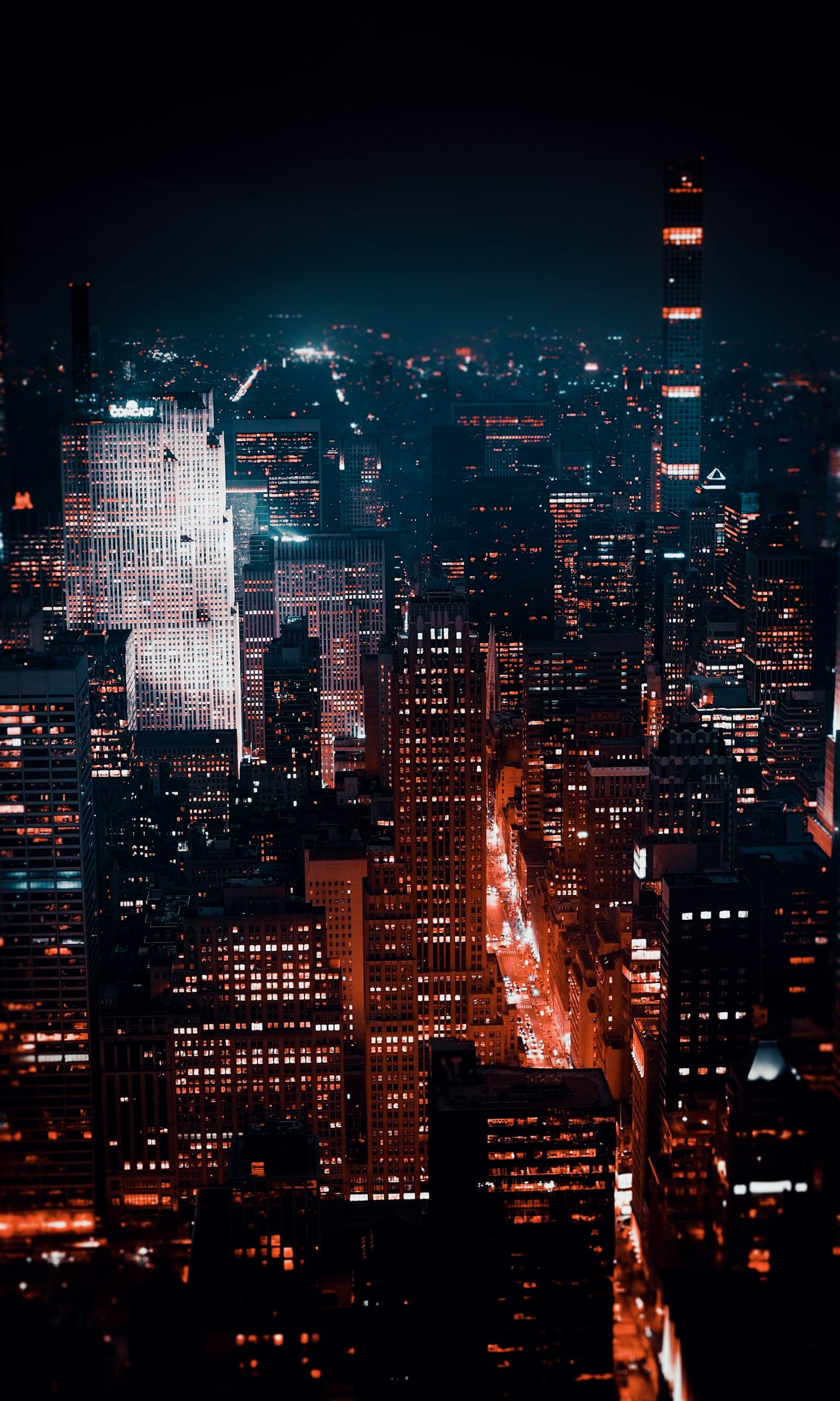 A city at night