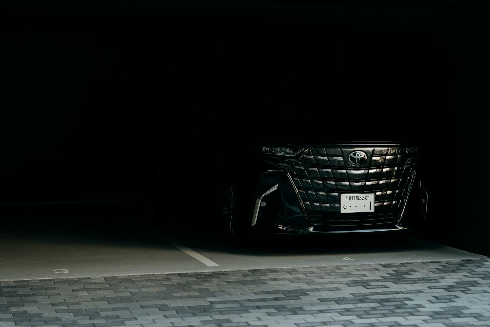 A car in low light